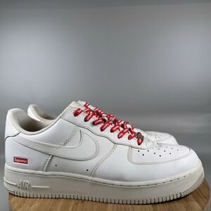 Nike Air Force 1 x Supreme Low Box Logo White Men’s 13 Shoes Sneakers